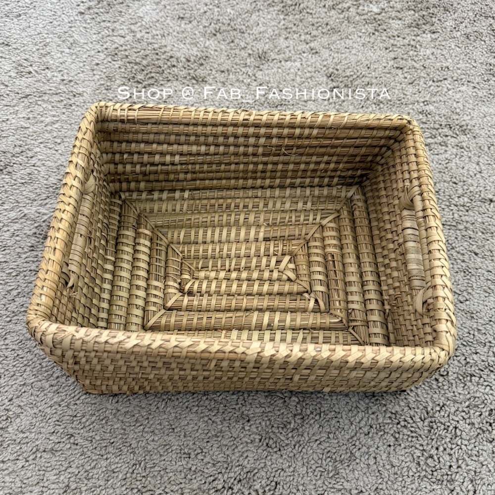 Large Woven Basket with side handles